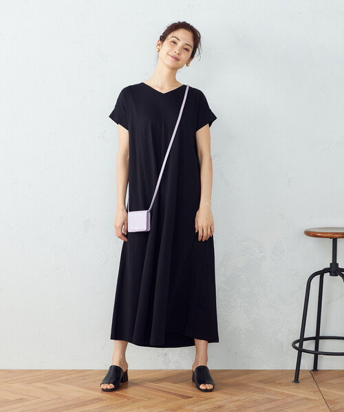 COMME CA ISM（コムサイズム）の「バックシャン　Ｔシャツワンピース（ワンピース・レディース・ブラック/グレー/オリーブ/グリーン・MEDIUM/LARGE）」の9枚目の写真