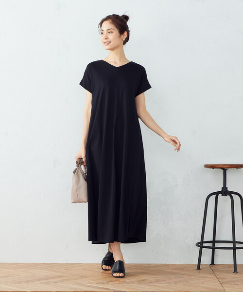 COMME CA ISM（コムサイズム）の「バックシャン　Ｔシャツワンピース（ワンピース・レディース・ブラック/グレー/オリーブ/グリーン・MEDIUM/LARGE）」の10枚目の写真
