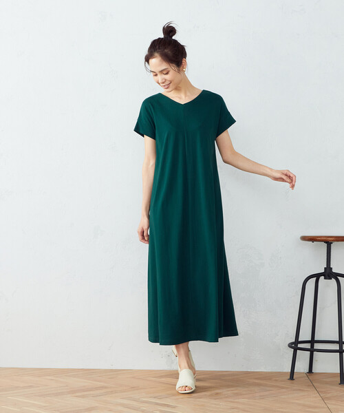 COMME CA ISM（コムサイズム）の「バックシャン　Ｔシャツワンピース（ワンピース・レディース・ブラック/グレー/オリーブ/グリーン・MEDIUM/LARGE）」の15枚目の写真