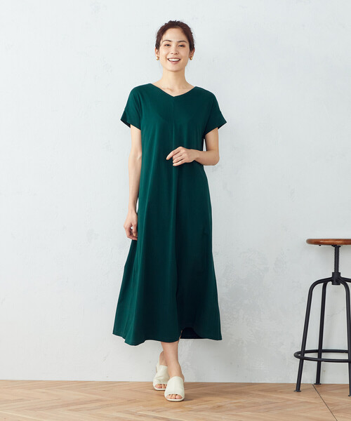 COMME CA ISM（コムサイズム）の「バックシャン　Ｔシャツワンピース（ワンピース・レディース・ブラック/グレー/オリーブ/グリーン・MEDIUM/LARGE）」の16枚目の写真