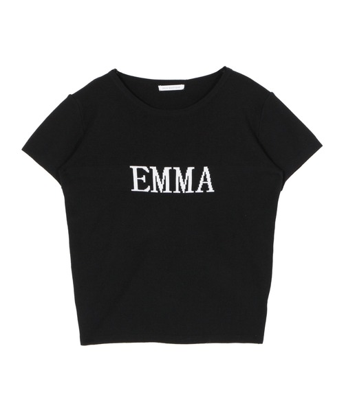 Julia Boutique（ジュリアブティック）の「EMMAロゴ半袖ニットトップス/22108（Tシャツ/カットソー・レディース・ブラック・ONE）」の12枚目の写真