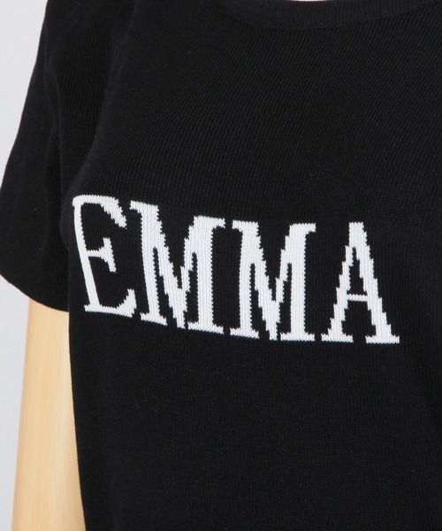 Julia Boutique（ジュリアブティック）の「EMMAロゴ半袖ニットトップス/22108（Tシャツ/カットソー・レディース・ブラック・ONE）」の11枚目の写真