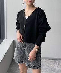 アゼスポンジショートVカーディガン