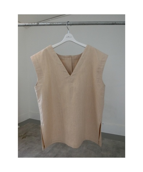 ulu（ウル）の「Linen denim vest（ベスト・レディース・ベージュ・FREE）」の7枚目の写真