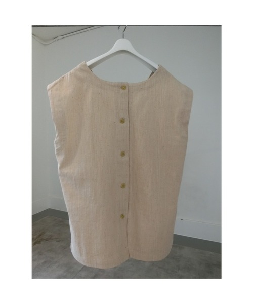 ulu（ウル）の「Linen denim vest（ベスト・レディース・ベージュ・FREE）」の8枚目の写真