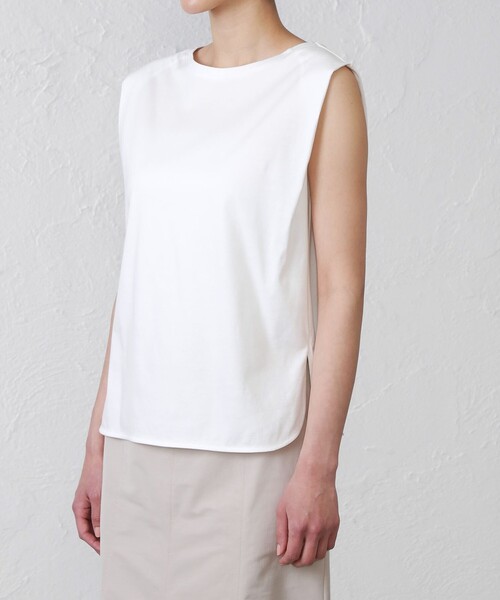 EPOCA THE SHOP(エポカザショップ)の「オーガニックコットンノースリーブカットソー(Tシャツ/カットソー・レディース・ベージュ/ホワイト・38)」の6枚目の写真