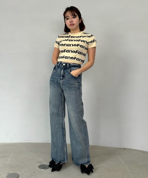 クロップド ロゴニットtee FX22S153【Fano Studios