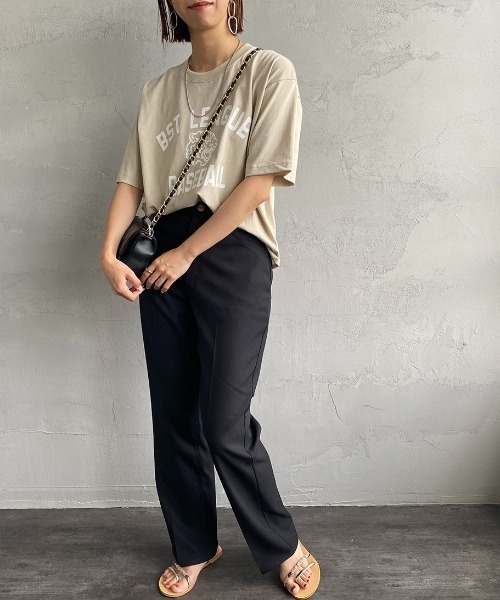 SCREEN STARS（スクリーンスターズ）の「[SCREEN STARS/スクリーンスターズ] 別注 カットオフ ロゴプリントTシャツ（Tシャツ/カットソー・レディース・ホワイト/ベージュ/ホワイト系1/ピンク/イエロー/ホワイト系/ダークグリーン/ダークグレー・F）」の13枚目の写真