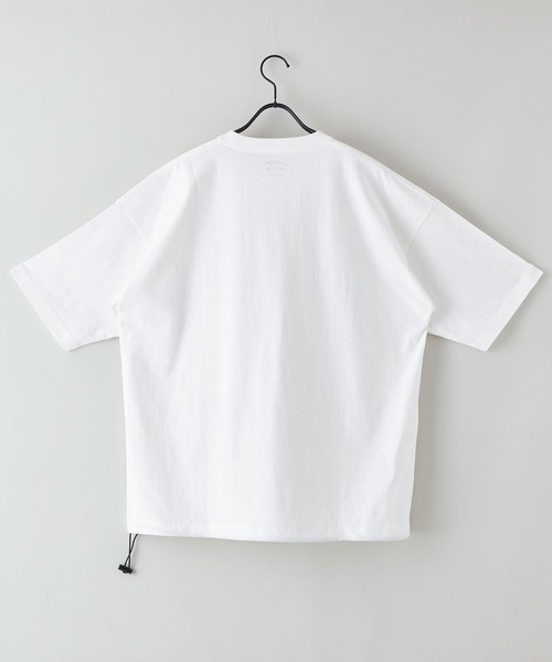 OUTDOOR PRODUCTS(アウトドアプロダクツ)の「【OUTDOOR PRODUCTS/アウトドアプロダクツ】USAコットン ドロップショルダー ビッグシルエット ドローコード Tシャツ(Tシャツ/カットソー・メンズ・ブラック/オリーブ/ホワイト・MEDIUM/X-LARGE/LARGE)」の8枚目の写真