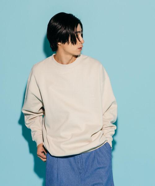 CITEN（シテン）の「＜CITEN＞ヒュージ スウェットシャツ（スウェット・メンズ・グレー/ケリー/コバルトブルー/ナチュラル/ダークグリーン/オレンジ/イエロー/ネイビー・M/L）」の3枚目の写真
