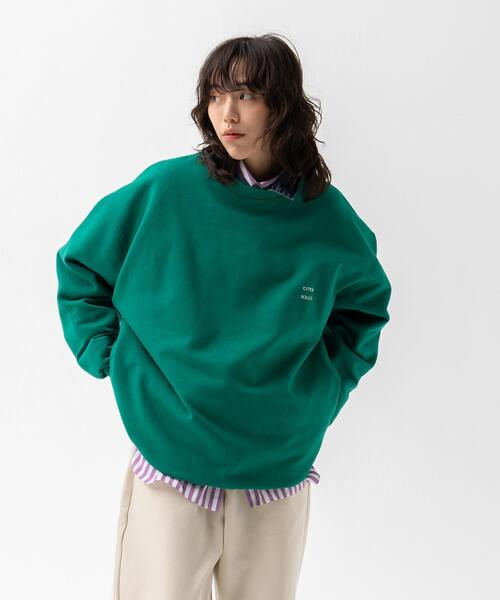 CITEN（シテン）の「＜CITEN＞ヒュージ スウェットシャツ（スウェット・メンズ・グレー/ケリー/コバルトブルー/ナチュラル/ダークグリーン/オレンジ/イエロー/ネイビー・M/L）」の18枚目の写真