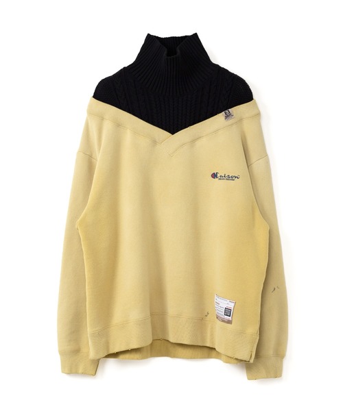 Maison MIHARA YASUHIRO(メゾンミハラヤスヒロ)の「Sweater Combined Pullover(スウェット・レディース・イエロー/ブラック・FREE)」の1枚目の写真