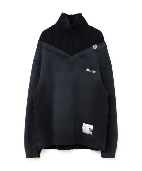 Maison MIHARA YASUHIRO(メゾンミハラヤスヒロ)の「Sweater Combined Pullover(スウェット・レディース・イエロー/ブラック・FREE)」の2枚目の写真