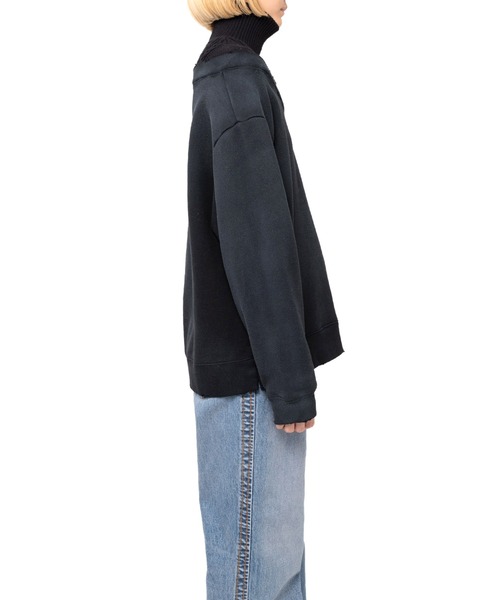 Maison MIHARA YASUHIRO(メゾンミハラヤスヒロ)の「Sweater Combined Pullover(スウェット・レディース・イエロー/ブラック・FREE)」の6枚目の写真