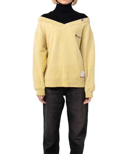 Maison MIHARA YASUHIRO(メゾンミハラヤスヒロ)の「Sweater Combined Pullover(スウェット・レディース・イエロー/ブラック・FREE)」の8枚目の写真