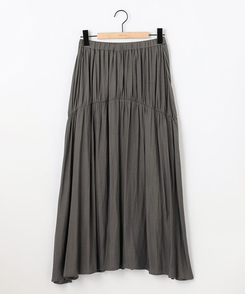 SHARE PARK（シェアパーク）の「【洗える】ポリエステルシャンブレースカート（スカート・レディース・グレー系/ピーコックグリーン系/ネイビー系・MEDIUM）」の12枚目の写真
