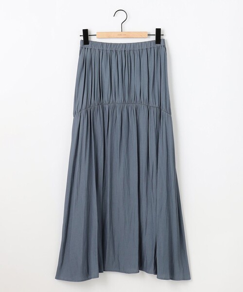 SHARE PARK（シェアパーク）の「【洗える】ポリエステルシャンブレースカート（スカート・レディース・グレー系/ピーコックグリーン系/ネイビー系・MEDIUM）」の13枚目の写真