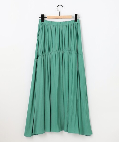 SHARE PARK（シェアパーク）の「【洗える】ポリエステルシャンブレースカート（スカート・レディース・グレー系/ピーコックグリーン系/ネイビー系・MEDIUM）」の17枚目の写真