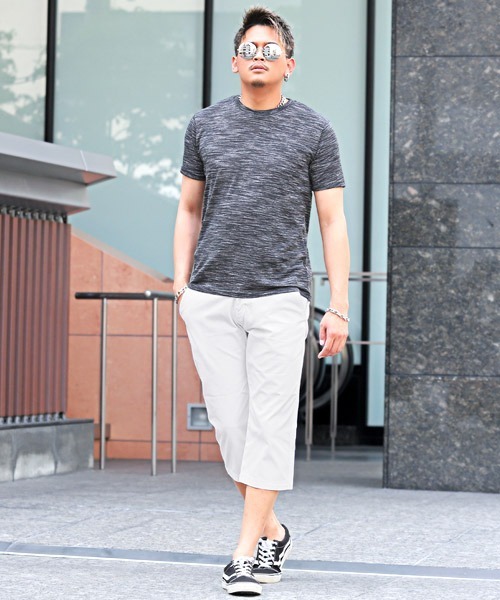 LUXSTYLE（ラグスタイル）の「テーパードチノクロップドパンツ（チノパンツ・メンズ・ホワイト/ブラック/ベージュ/グレー/ネイビー・M/L/XL）」の8枚目の写真