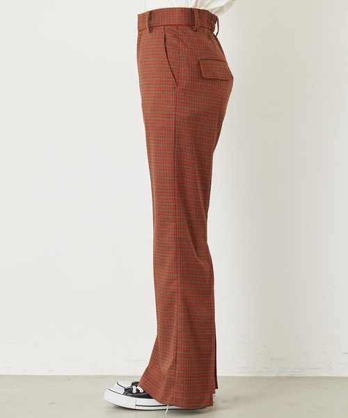 MILKFED.(ミルクフェド)の「PLAID INVERTED BOX PLEAT PANTS(その他パンツ・レディース・ネイビー/オレンジ・S/M)」の16枚目の写真