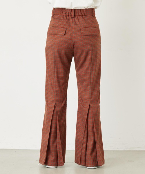 MILKFED.(ミルクフェド)の「PLAID INVERTED BOX PLEAT PANTS(その他パンツ・レディース・ネイビー/オレンジ・S/M)」の10枚目の写真