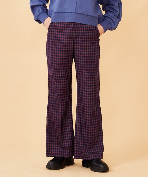 MILKFED.(ミルクフェド)の「PLAID INVERTED BOX PLEAT PANTS(その他パンツ・レディース・ネイビー/オレンジ・S/M)」の20枚目の写真
