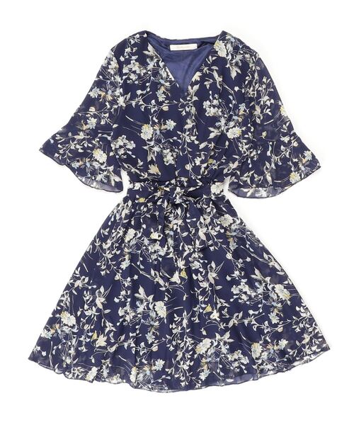 Dream garden（ドリームガーデン）の「総柄シフォンワンピース（ワンピース・レディース・ベージュ/ネイビー・S/M/L）」の16枚目の写真