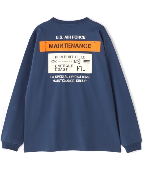 AVIREX(アヴィレックス)の「MAINTENANCE PATCH L/S T-SHIRT / メンテナンス パッチ 長袖Tシャツ(Tシャツ/カットソー・メンズ・ホワイト/ブラック/ピンク/ブルー・M/L/2XL/XL)」の4枚目の写真