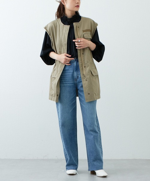 PUAL CE CIN（ピュアルセシン）の「レースシャーリングブラウス（シャツ/ブラウス・レディース・オフホワイト/ブラック・FREE）」の15枚目の写真