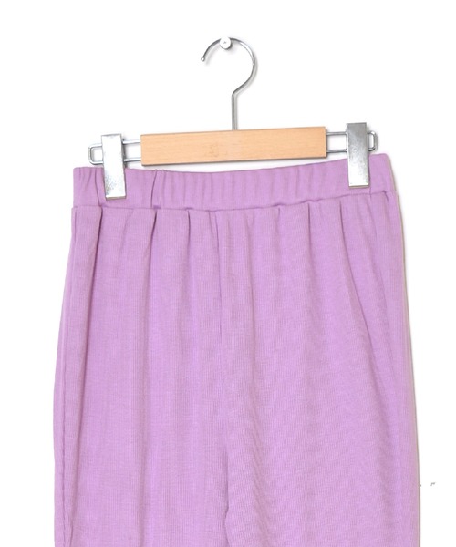 Alley by w closet（アリーバイダブルクローゼット）の「【Alley】リブレギンス（レギンス/スパッツ・レディース・ホワイト×ピンク/ブラウン系その他/ラベンダー・FREE）」の6枚目の写真
