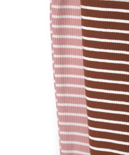 Alley by w closet（アリーバイダブルクローゼット）の「【Alley】リブレギンス（レギンス/スパッツ・レディース・ホワイト×ピンク/ブラウン系その他/ラベンダー・FREE）」の5枚目の写真