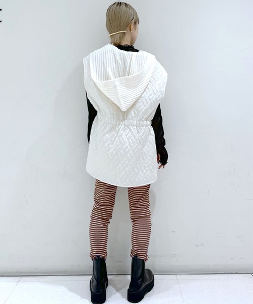Alley by w closet（アリーバイダブルクローゼット）の「【Alley】リブレギンス（レギンス/スパッツ・レディース・ホワイト×ピンク/ブラウン系その他/ラベンダー・FREE）」の10枚目の写真