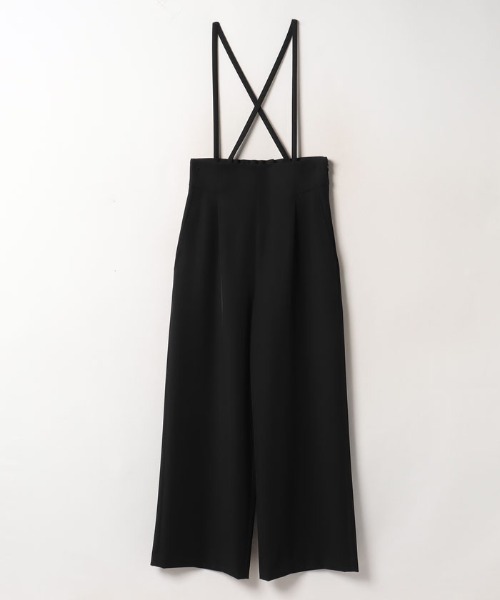 allureville（アルアバイル）の「スキニーストラップサロペットパンツ（その他パンツ・レディース・ベージュ/ブラック・1/2）」の2枚目の写真