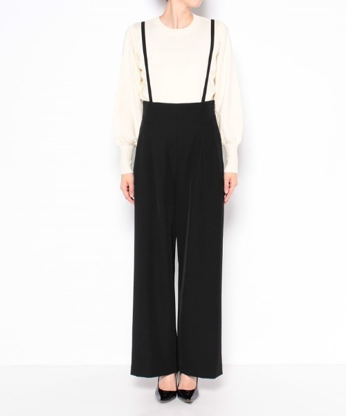 allureville（アルアバイル）の「スキニーストラップサロペットパンツ（その他パンツ・レディース・ベージュ/ブラック・1/2）」の11枚目の写真