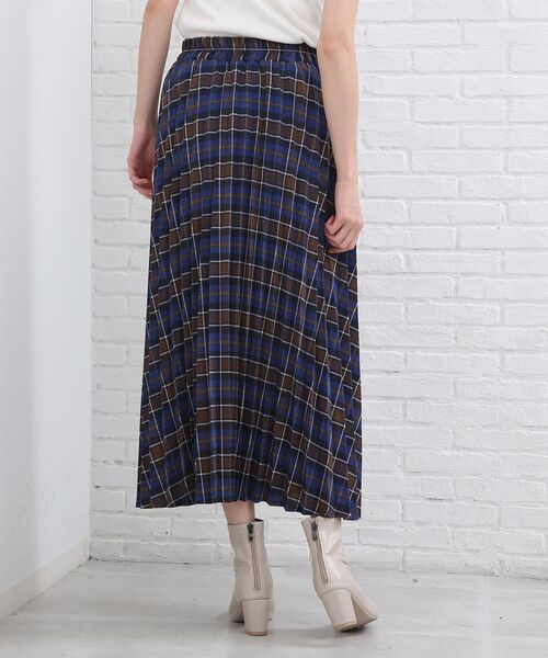 SHOO・LA・RUE（シューラルー）の「◆シーズンムード高まる チェック柄 プリーツスカート（スカート・レディース・ベージュ系その他2/ダークブラウン系1/ネイビー系1/イエロー系9・00）」の7枚目の写真
