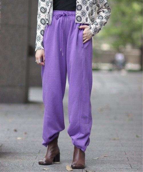 JOINT WORKS（ジョイントワークス）の「スエットワイドパンツ（スウェットパンツ・レディース・ライトグレー/パープル/ブルー系その他・MEDIUM/LARGE）」の3枚目の写真