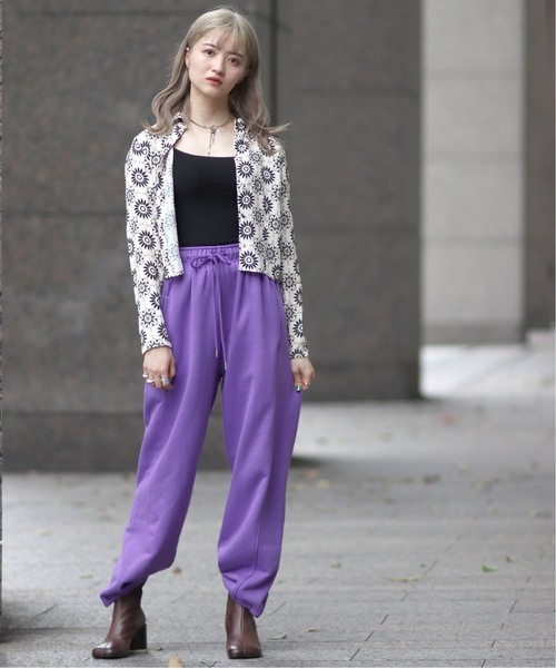 JOINT WORKS（ジョイントワークス）の「スエットワイドパンツ（スウェットパンツ・レディース・ライトグレー/パープル/ブルー系その他・MEDIUM/LARGE）」の7枚目の写真