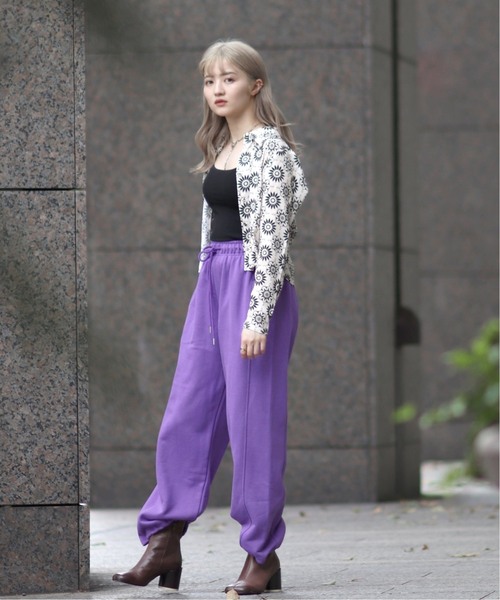 JOINT WORKS（ジョイントワークス）の「スエットワイドパンツ（スウェットパンツ・レディース・ライトグレー/パープル/ブルー系その他・MEDIUM/LARGE）」の8枚目の写真