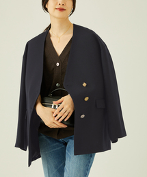 journal standard L'essage | ヴィスウールノーカラージャケット(ノーカラージャケット)