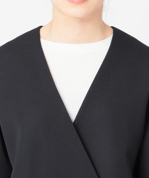 journal standard L'essage（ジャーナルスタンダードレサージュ）の「ヴィスウールノーカラージャケット（ノーカラージャケット・レディース・ネイビー・FREE）」の6枚目の写真
