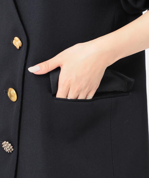 journal standard L'essage（ジャーナルスタンダードレサージュ）の「ヴィスウールノーカラージャケット（ノーカラージャケット・レディース・ネイビー・FREE）」の20枚目の写真