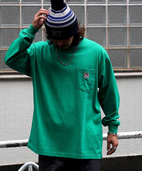 BEN DAVIS（ベンデイビス）の「【BEN DAVIS】ピスポケロンＴ（Tシャツ/カットソー・メンズ・ケリーグリーン/イエロー/ブラック/ブルー/ホワイト/パープル・XL/M/L/S）」の9枚目の写真