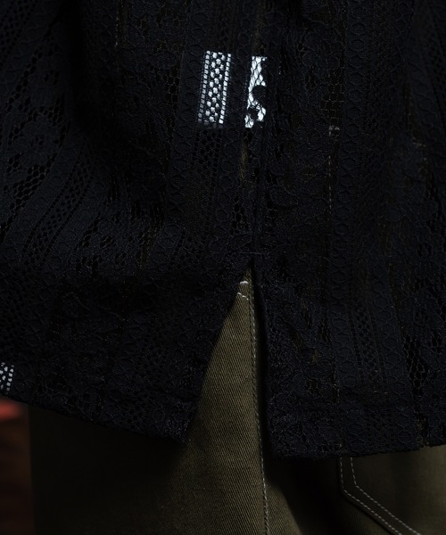 Perushu（ペルーシュ）の「フラワーレースシャツ（シャツ/ブラウス・メンズ・ブラック/グリーン/オフホワイト・LARGE/MEDIUM）」の12枚目の写真