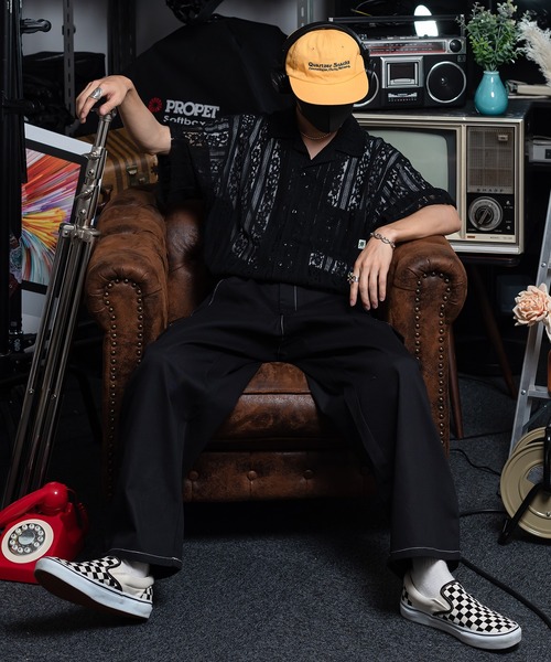 Perushu（ペルーシュ）の「フラワーレースシャツ（シャツ/ブラウス・メンズ・ブラック/グリーン/オフホワイト・LARGE/MEDIUM）」の16枚目の写真