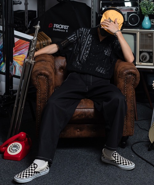 Perushu（ペルーシュ）の「フラワーレースシャツ（シャツ/ブラウス・メンズ・ブラック/グリーン/オフホワイト・LARGE/MEDIUM）」の22枚目の写真