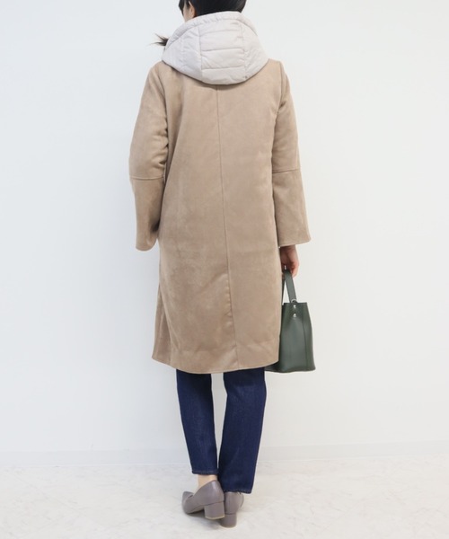 aunt lily(アントリリー)の「【セット商品】フェイクスエードノーカラーコート&ライナージャケット(ノーカラーコート・レディース・シルバー/ブルー/モカ・9号/13号/11号)」の14枚目の写真