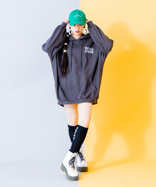 PUNYUS(プニュズ)の「GANGビッグパーカー(パーカー・レディース・杢グレー/スミクロ・4/3)」の10枚目の写真