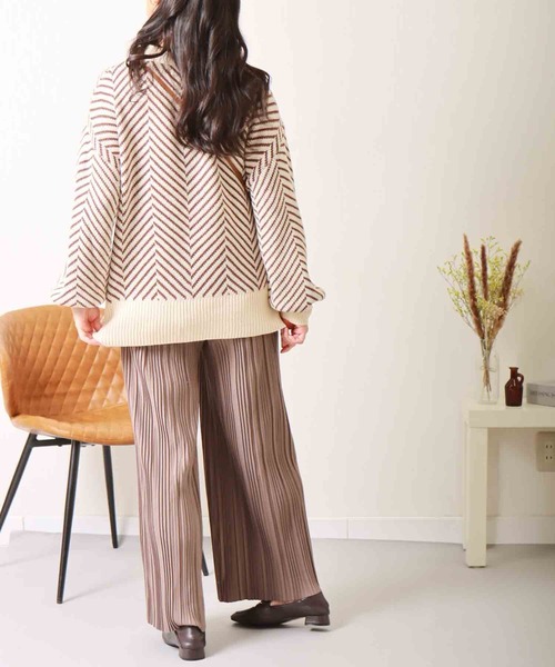 libelle more(リベル モア)の「カットツイル裏起毛ボックスプリーツパンツ(その他パンツ・レディース・ブラック/グリーン/モカ・M)」の18枚目の写真