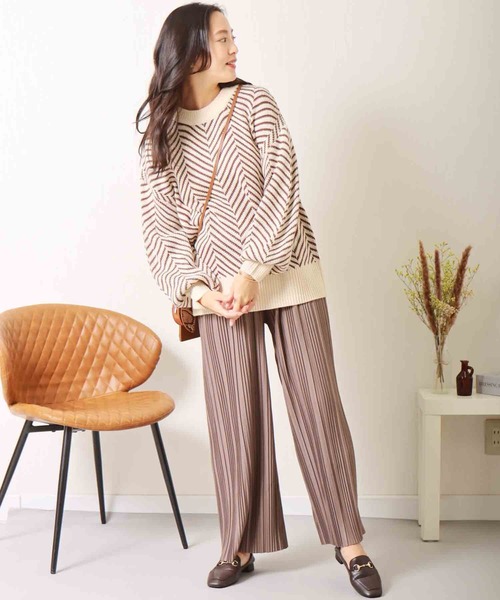 libelle more(リベル モア)の「カットツイル裏起毛ボックスプリーツパンツ(その他パンツ・レディース・ブラック/グリーン/モカ・M)」の12枚目の写真