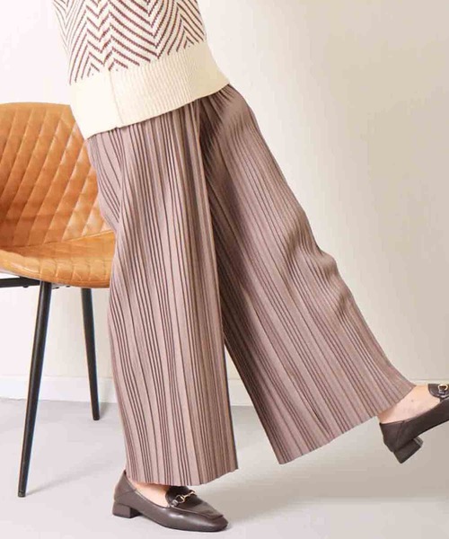 libelle more(リベル モア)の「カットツイル裏起毛ボックスプリーツパンツ(その他パンツ・レディース・ブラック/グリーン/モカ・M)」の6枚目の写真